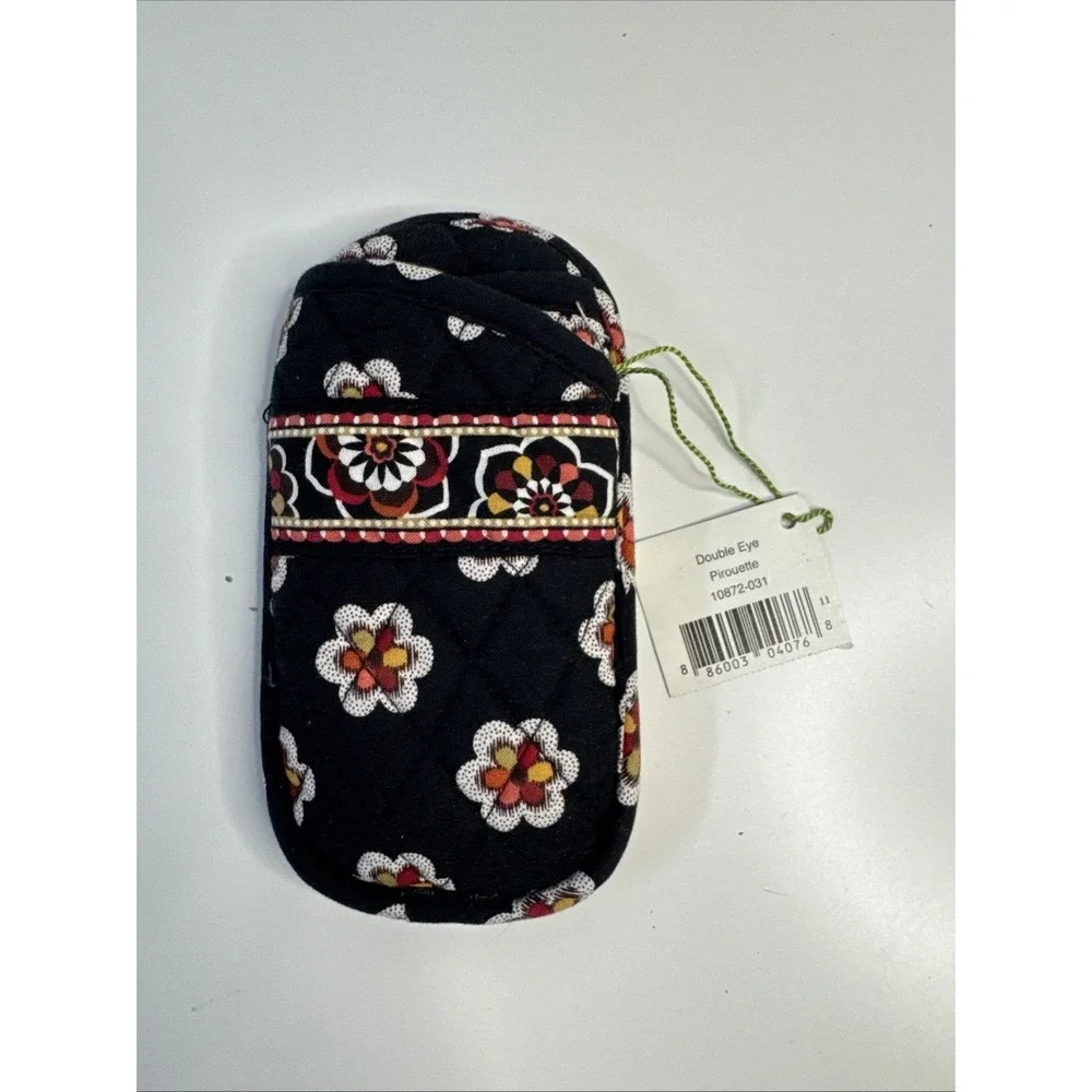 VERA BRADLEY Soft Quilted Double Eyeglass Case in Retired Pirouette Pattern